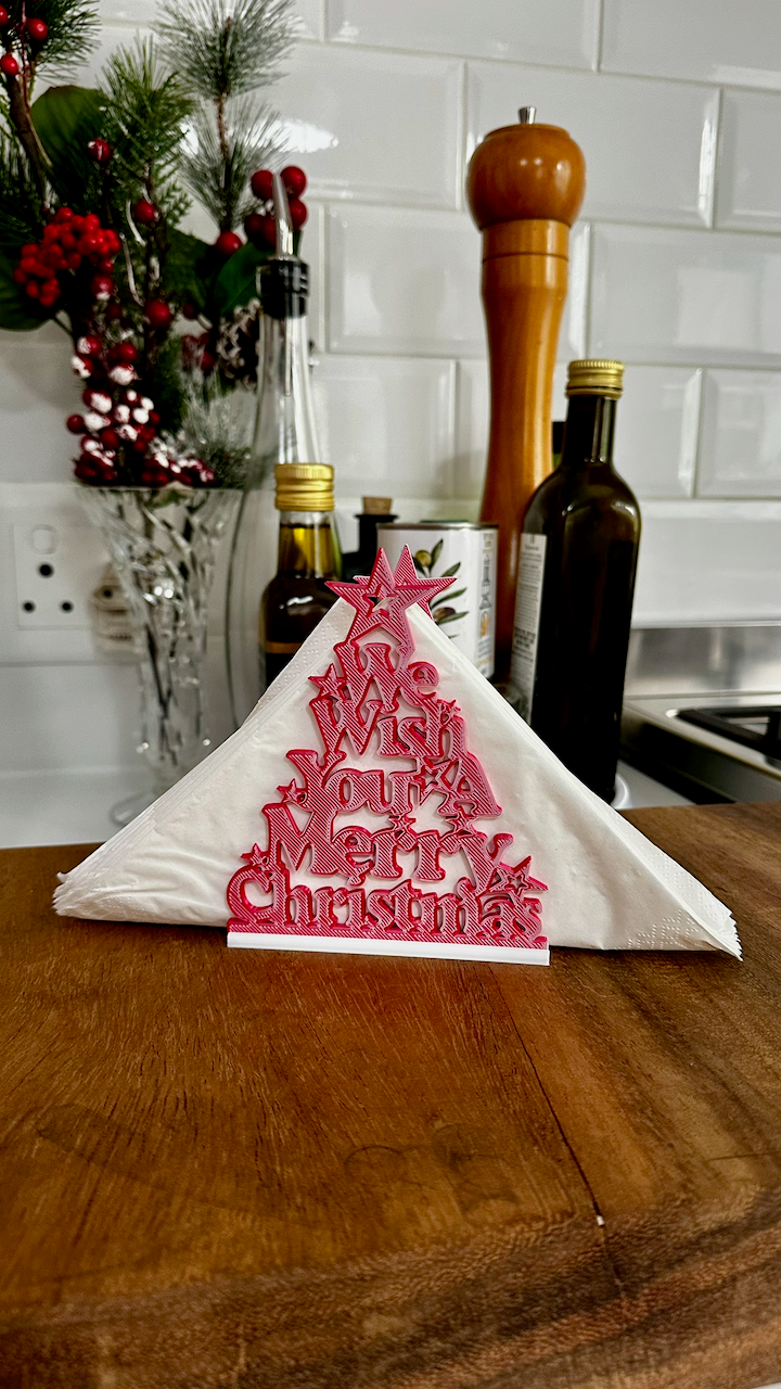 “We Wish You a Merry Christmas” Napkin Holder