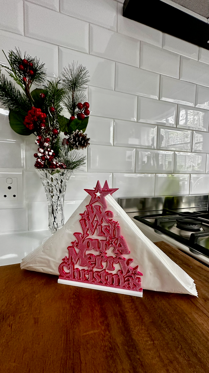 “We Wish You a Merry Christmas” Napkin Holder
